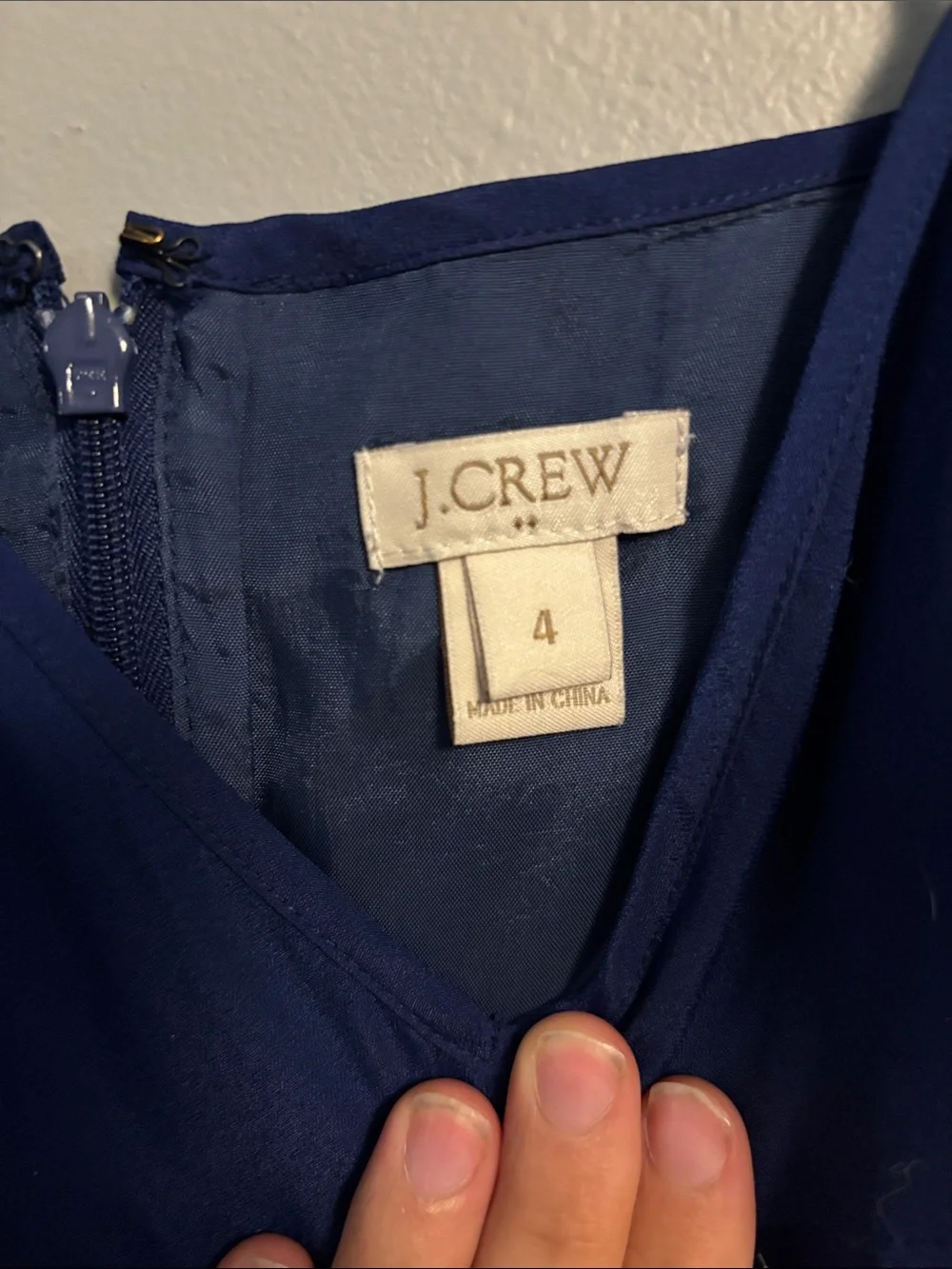 J. Crew Royal Blue Spaghetti Strap Mini Dress